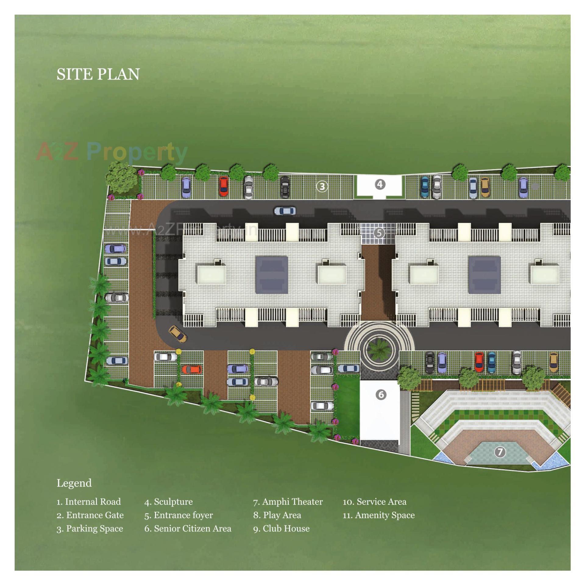 Layout of real estate project Primerose located at Ambegaon-bk, Pune, Maharashtra