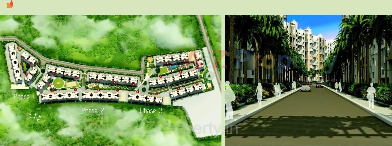 3D Elevation of real estate project Pristine City Bef located at Bakori, Pune, Maharashtra