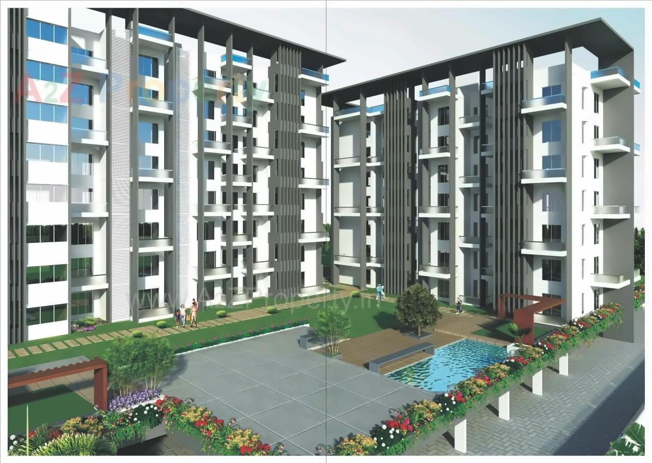 3D Elevation of real estate project Pristine Shatrunjay located at Pimpri-chinchawad-m-corp, Pune, Maharashtra