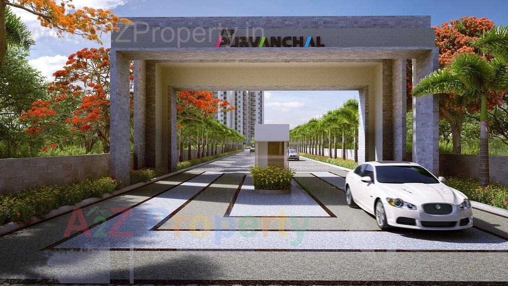 3D Elevation of real estate project Purvanchal located at Kesnand, Pune, Maharashtra