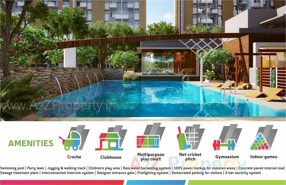 3D Elevation of real estate project Purvanchal located at Kesnand, Pune, Maharashtra