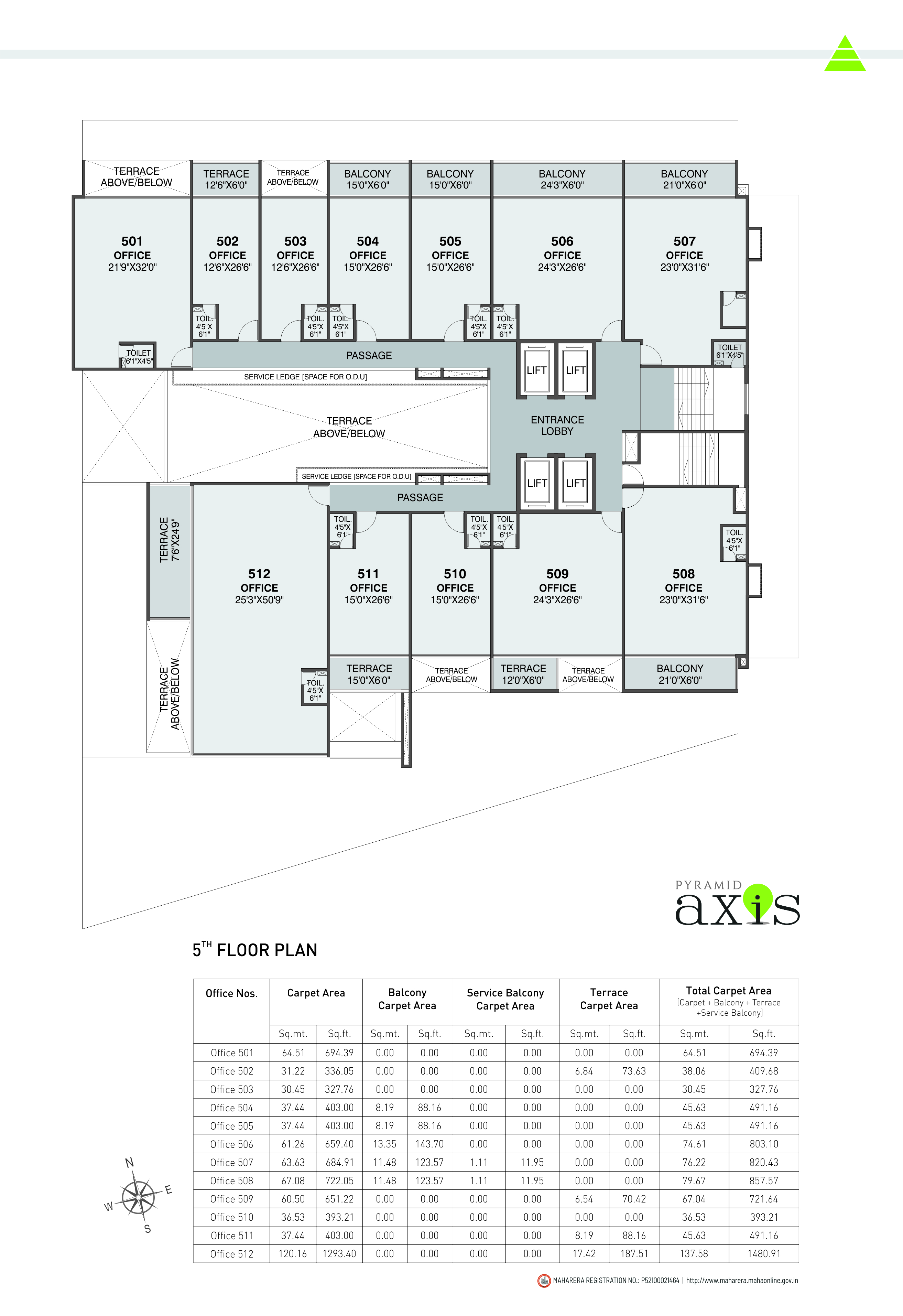 Pyramid Axis OFFICE SPACES at Baner, Pune