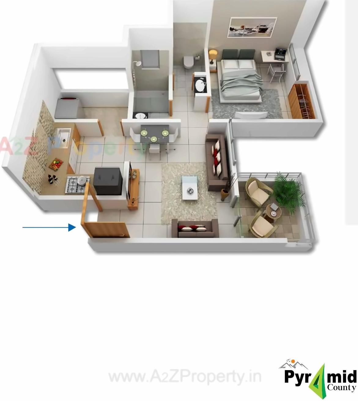 Layout of real estate project Pyramid County Bhukum located at Bhukum, Pune, Maharashtra