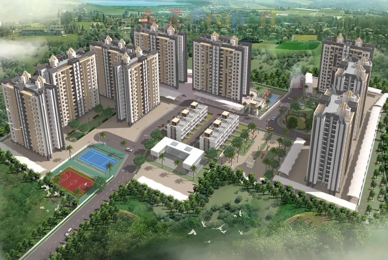 3D Elevation of real estate project Pyramid County Bhukum located at Bhukum, Pune, Maharashtra