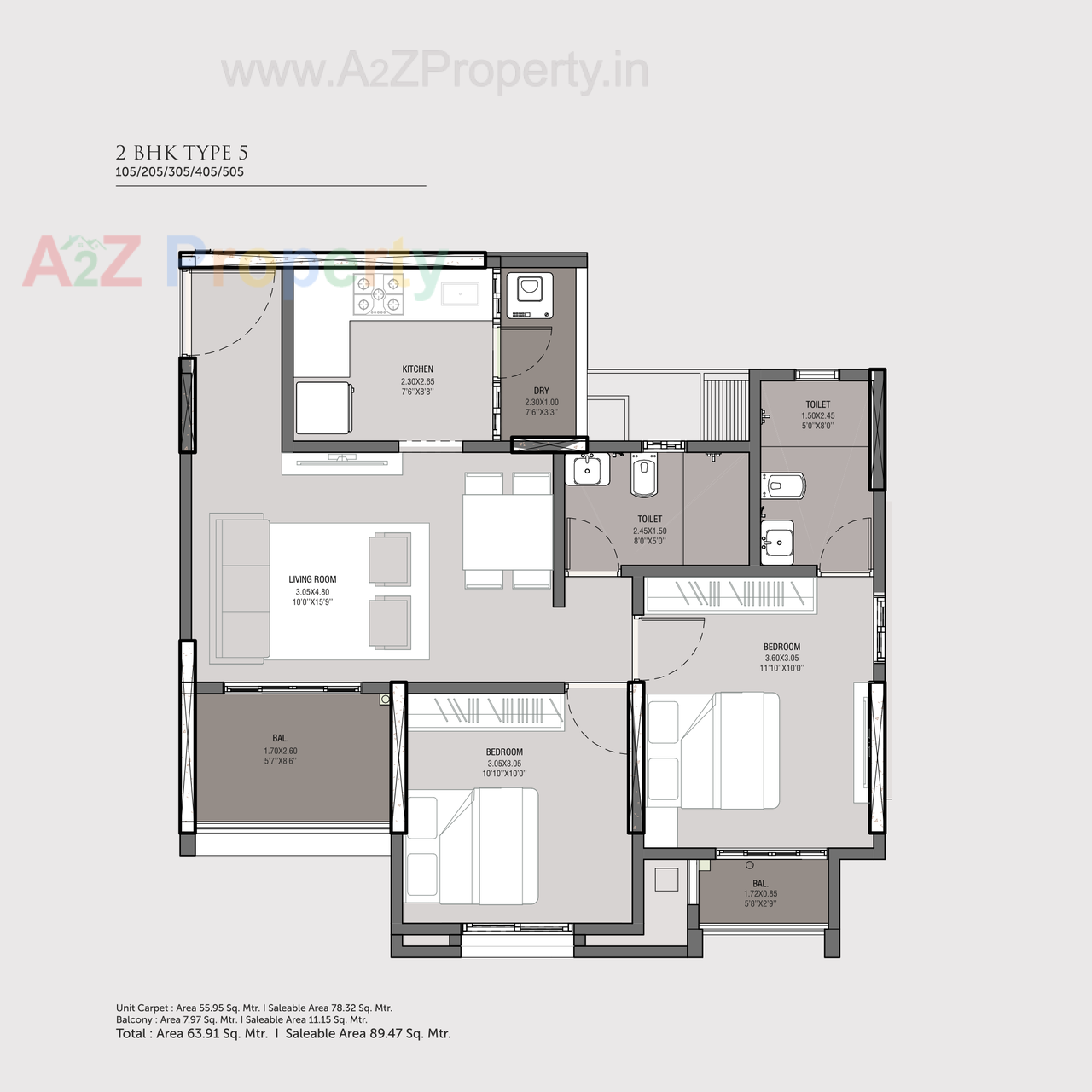 Rachana Eternia 2bhk Type 05 of real estate project Rachana Eternia located at Baner, Pune, Maharashtra