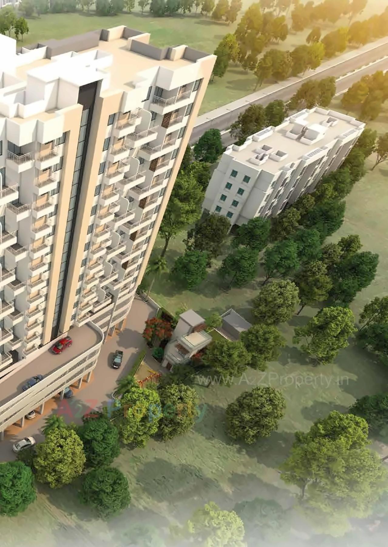 3D Elevation of real estate project Raghunandan Kasturi/ Kamthe Patil Business Center located at Kondhwa-bk, Pune, Maharashtra