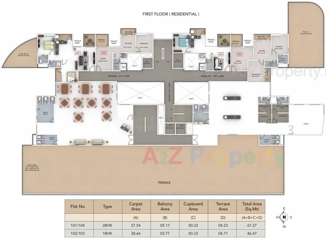 Layout of real estate project Raghunandan Kasturi/ Kamthe Patil Business Center located at Kondhwa-bk, Pune, Maharashtra