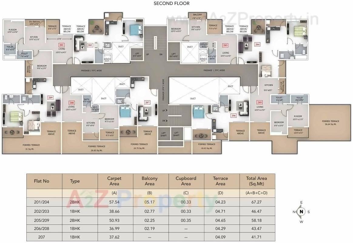 Layout of real estate project Raghunandan Kasturi/ Kamthe Patil Business Center located at Kondhwa-bk, Pune, Maharashtra
