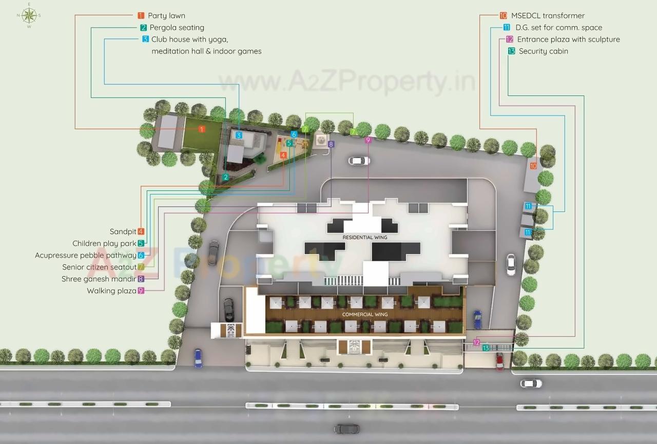 Layout of real estate project Raghunandan Kasturi/ Kamthe Patil Business Center located at Kondhwa-bk, Pune, Maharashtra