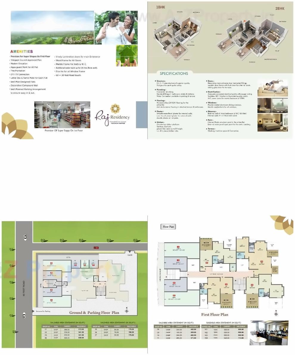 Layout of real estate project Raj Residency located at Talegaon-dabhade-m-cl, Pune, Maharashtra