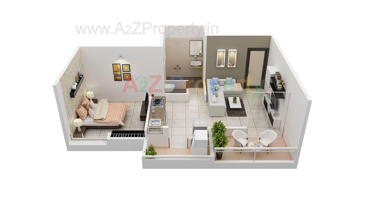1bhk_odd_a_wing of real estate project Rajesh Golden Homes located at Karegaon, Pune, Maharashtra