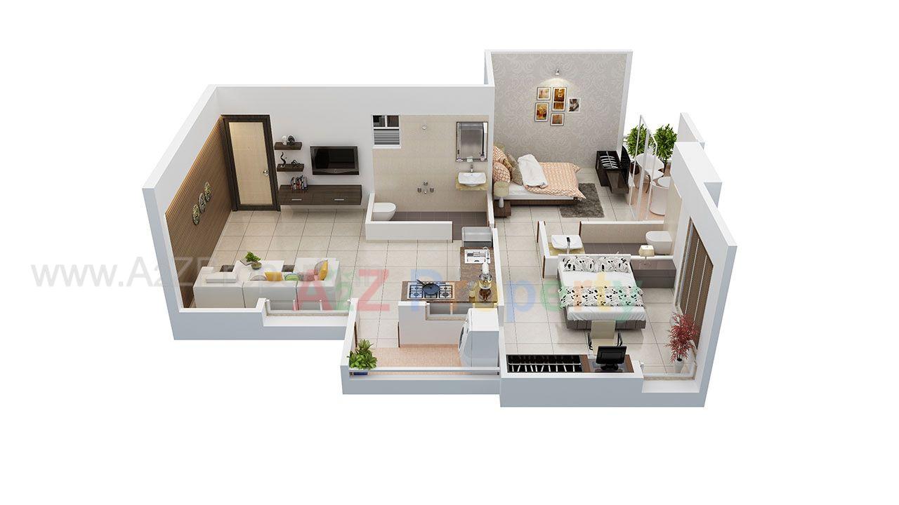 2bhk_even_a_wing of real estate project Rajesh Golden Homes located at Karegaon, Pune, Maharashtra
