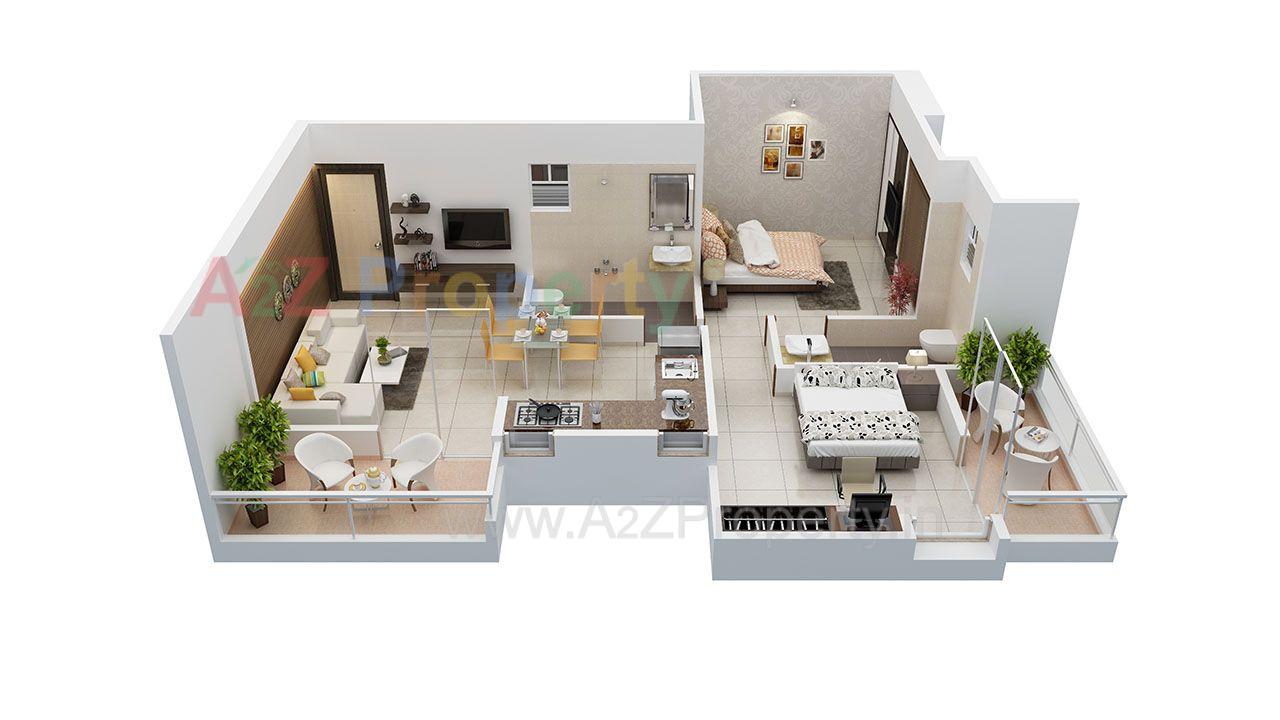 2bhk_odd_a_wing of real estate project Rajesh Golden Homes located at Karegaon, Pune, Maharashtra