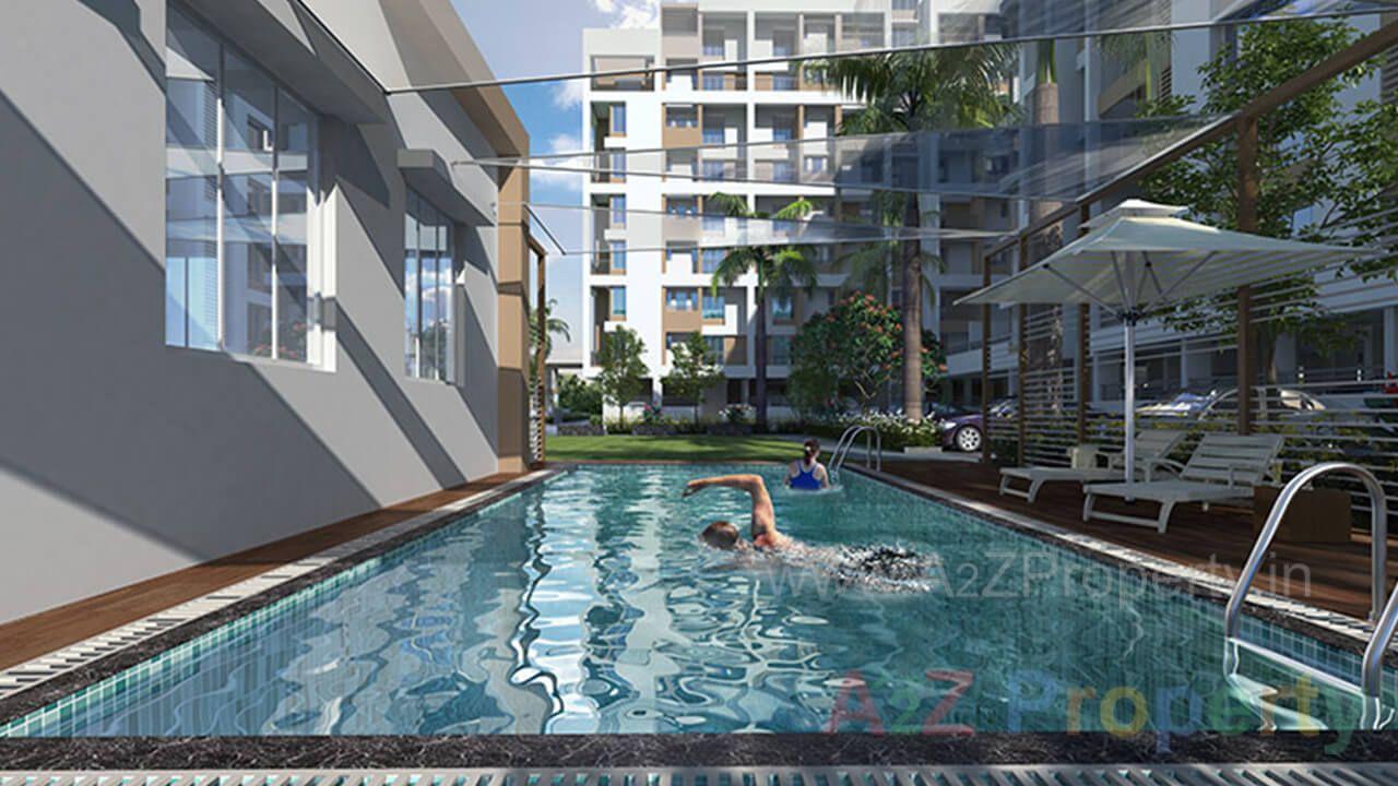 Pool of real estate project Rajesh Golden Homes located at Karegaon, Pune, Maharashtra