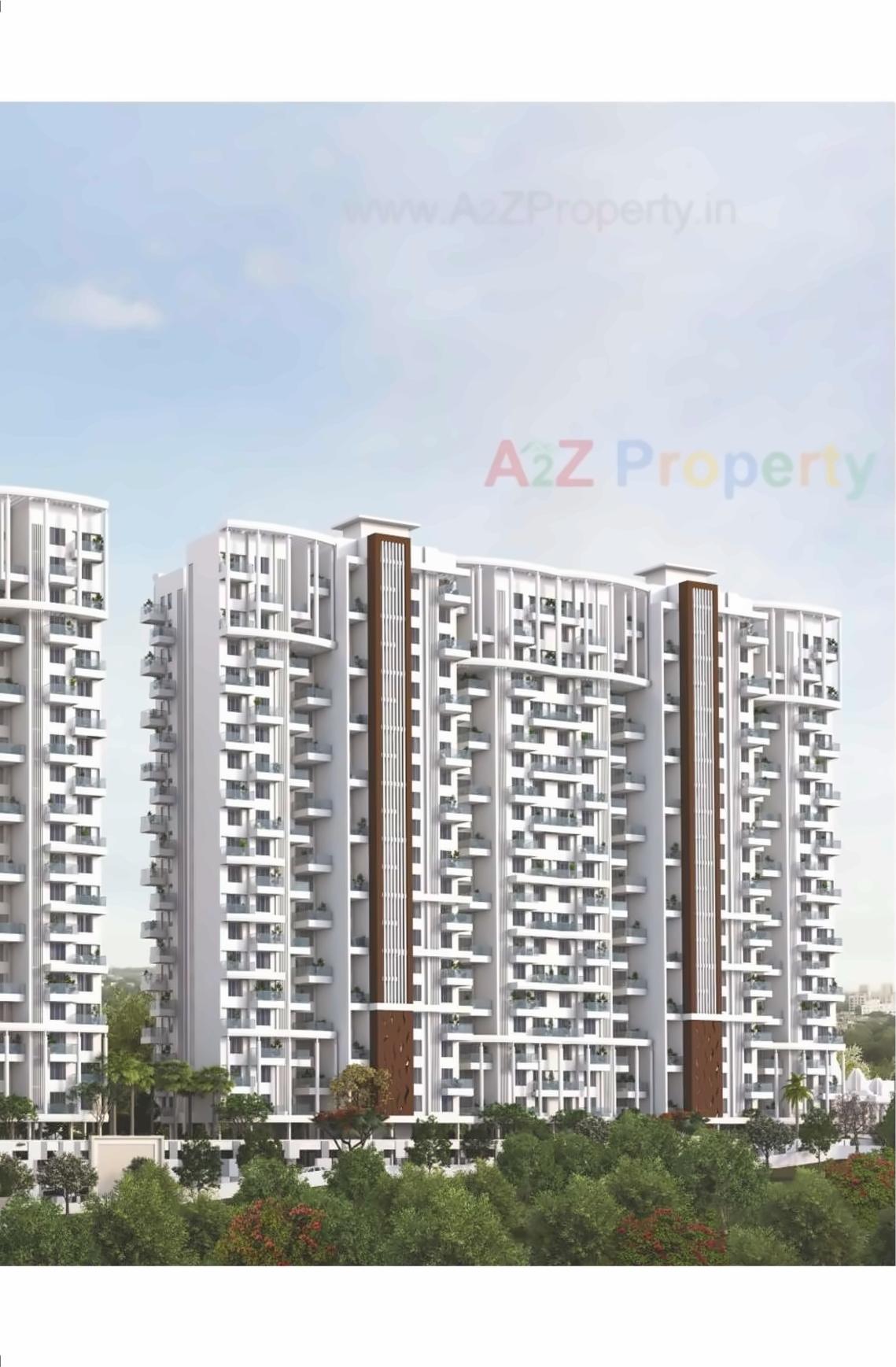 3D Elevation of real estate project Rajgruhi Residency Tower located at Pune-m-corp, Pune, Maharashtra