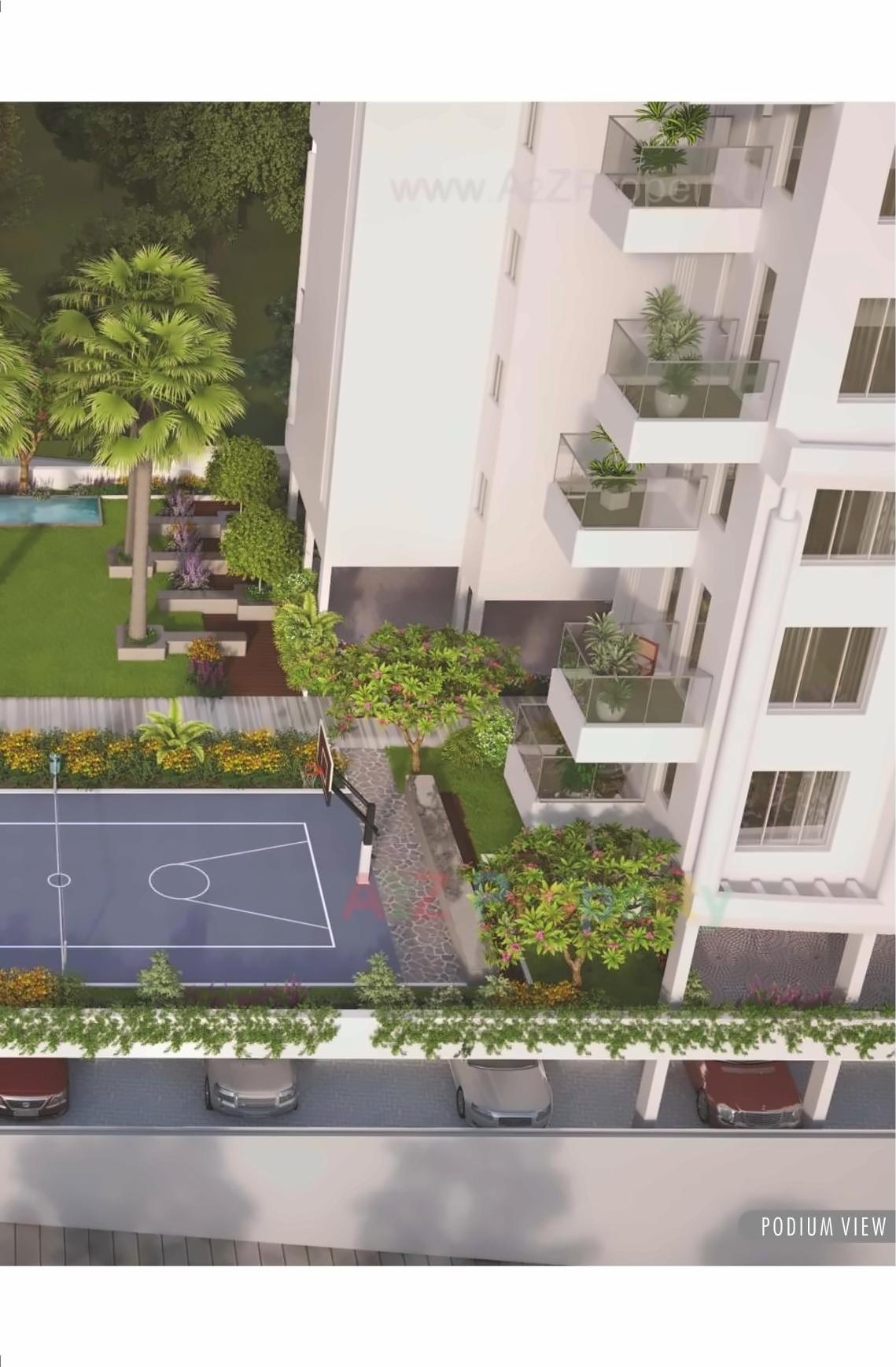 3D Elevation of real estate project Rajgruhi Residency Tower located at Pune-m-corp, Pune, Maharashtra