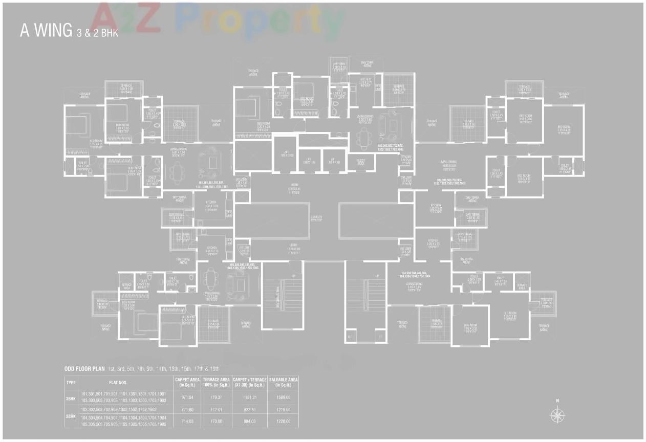 Layout of real estate project Rajgruhi Residency Tower located at Pune-m-corp, Pune, Maharashtra