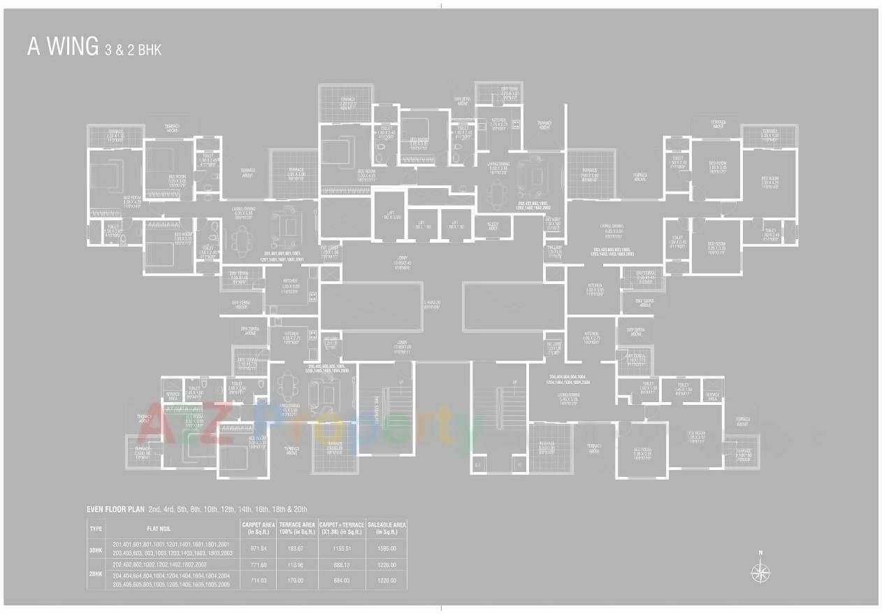 Layout of real estate project Rajgruhi Residency Tower located at Pune-m-corp, Pune, Maharashtra