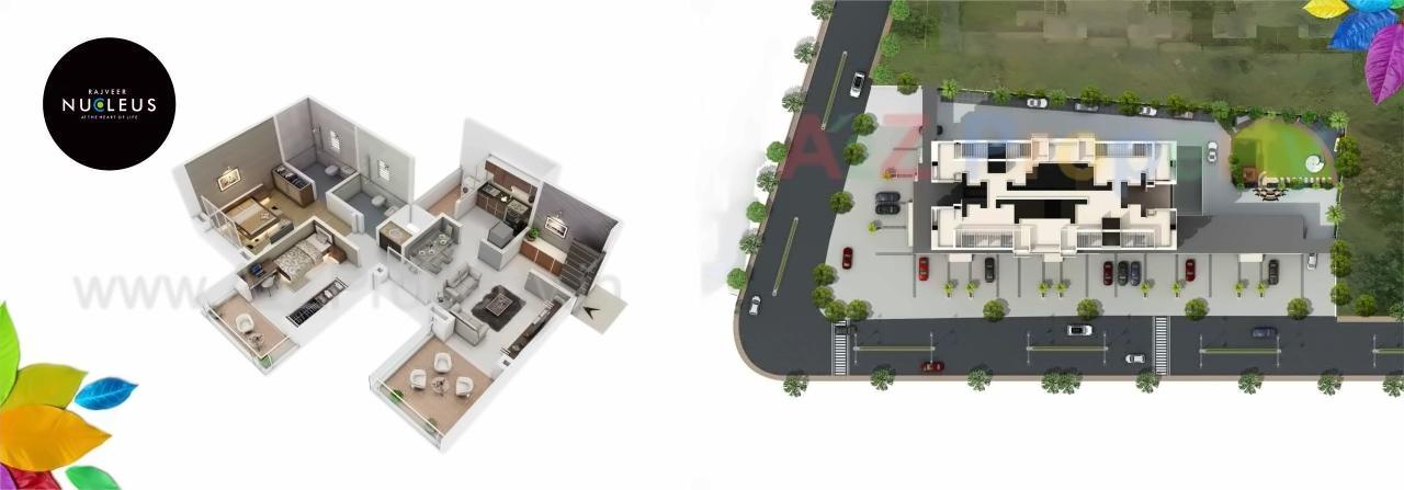 Layout of real estate project Rajveer Nucleus located at Wakad, Pune, Maharashtra