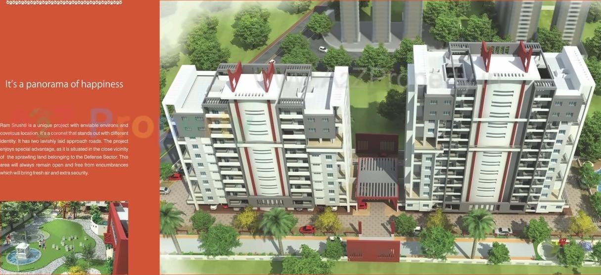 3D Elevation of real estate project Ram Srushti located at Pimpri-chinchawad-m-corp, Pune, Maharashtra