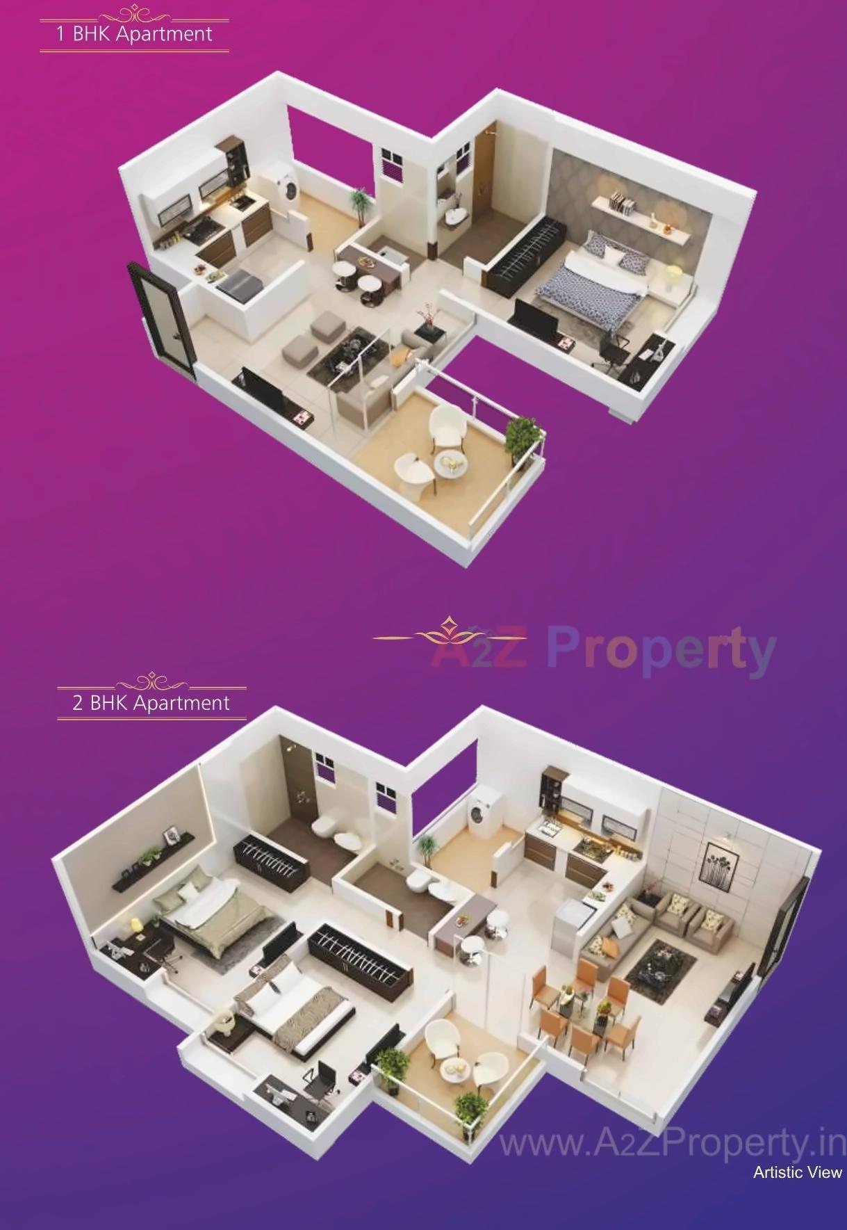 Layout of real estate project Ravinanda Towers located at Kesnand, Pune, Maharashtra