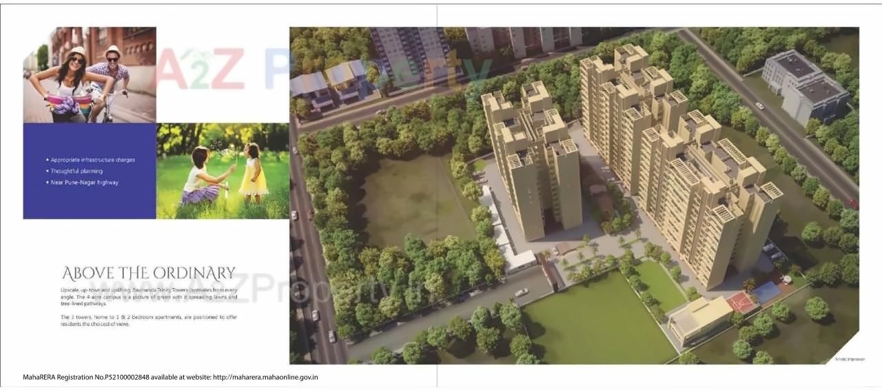 3D Elevation of real estate project Ravinanda Trinity located at Wagholi, Pune, Maharashtra