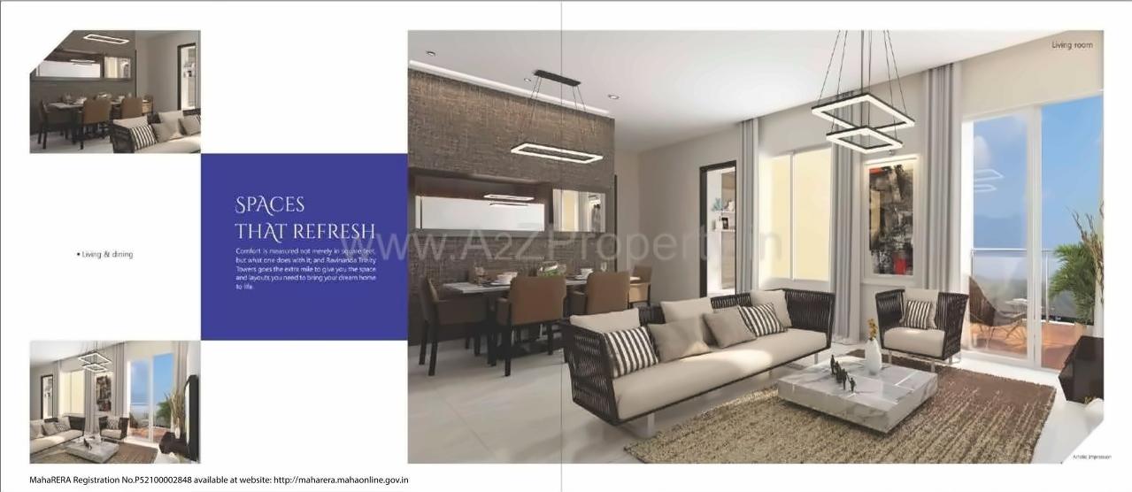 3D Elevation of real estate project Ravinanda Trinity located at Wagholi, Pune, Maharashtra