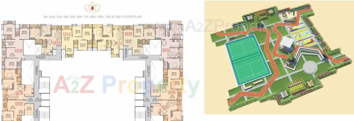 Layout of real estate project Regalia located at Dhanori, Pune, Maharashtra