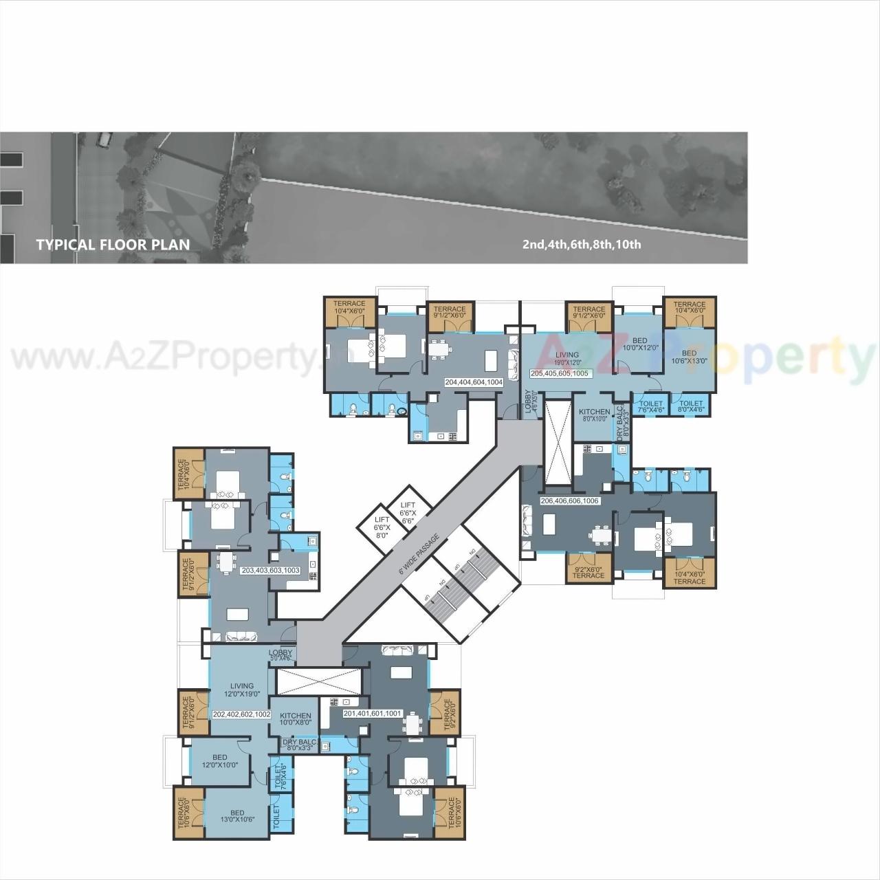 Layout of real estate project Regency Orion located at Pune-m-corp, Pune, Maharashtra
