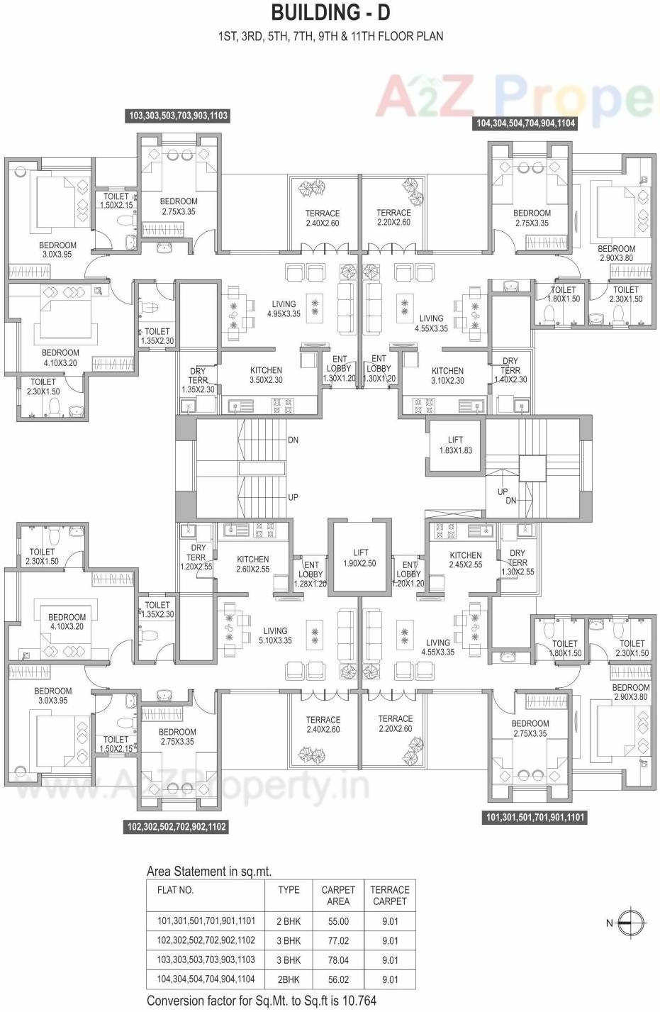 Layout of real estate project Richmond Park located at Pimpale-saudagar, Pune, Maharashtra