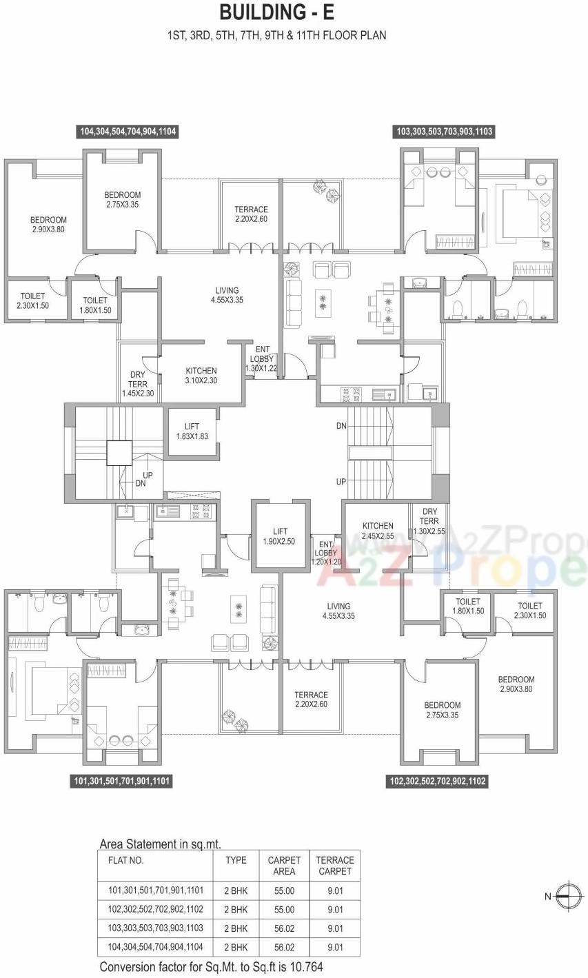 Layout of real estate project Richmond Park located at Pimpale-saudagar, Pune, Maharashtra