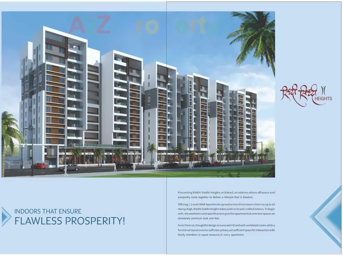 3D Elevation of real estate project Riddhi Siddhi Heights located at Wakad, Pune, Maharashtra