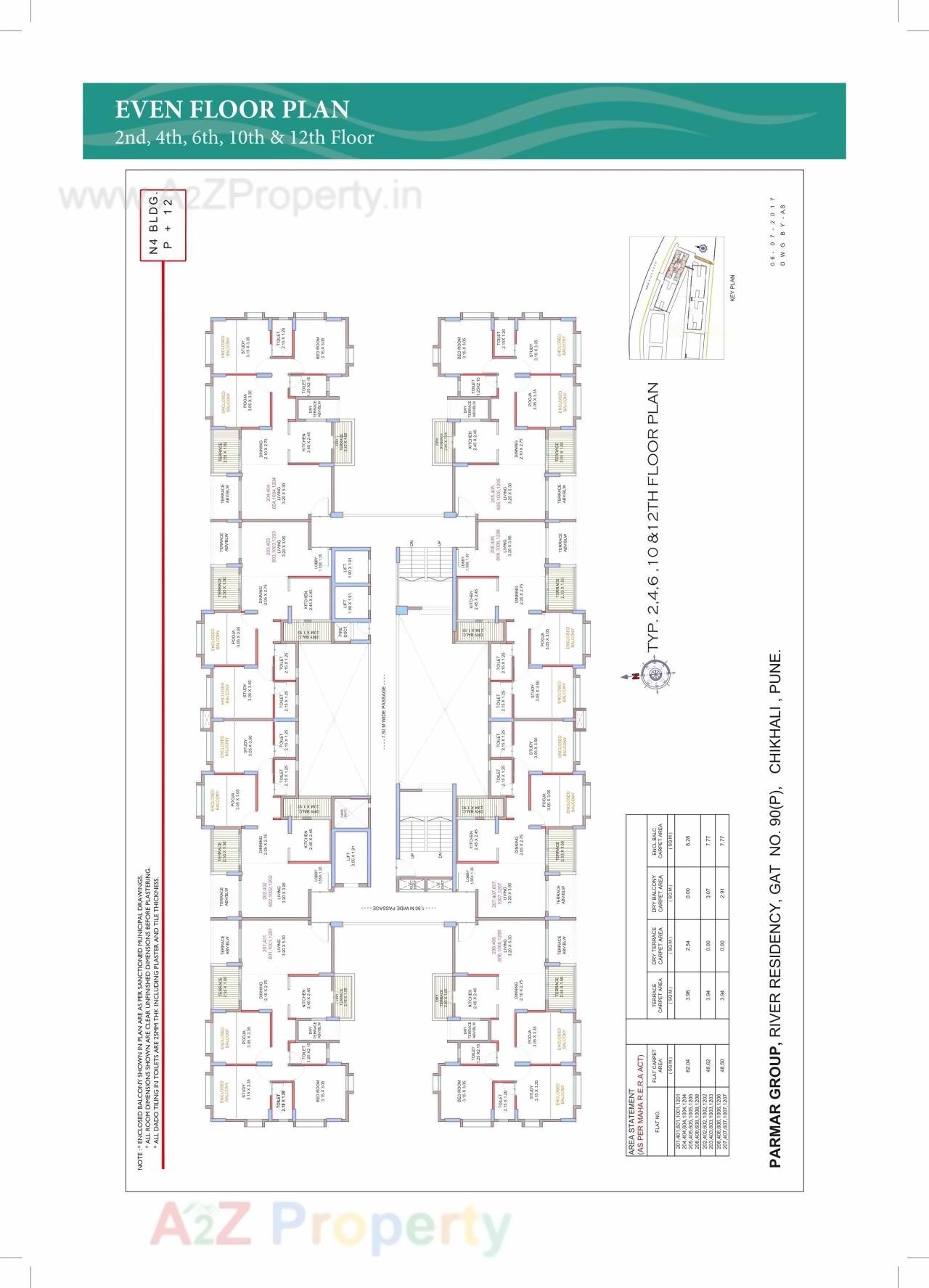 Layout of real estate project River Residency  S located at Haveli, Pune, Maharashtra