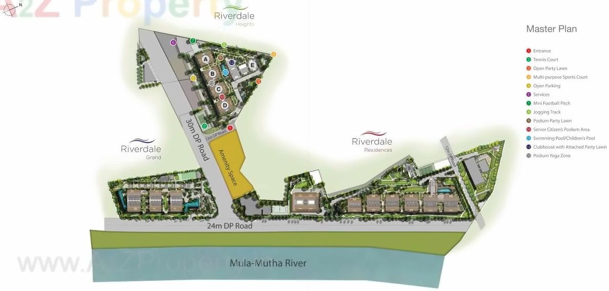 Layout of real estate project Riverdale Heights located at Kharadi, Pune, Maharashtra