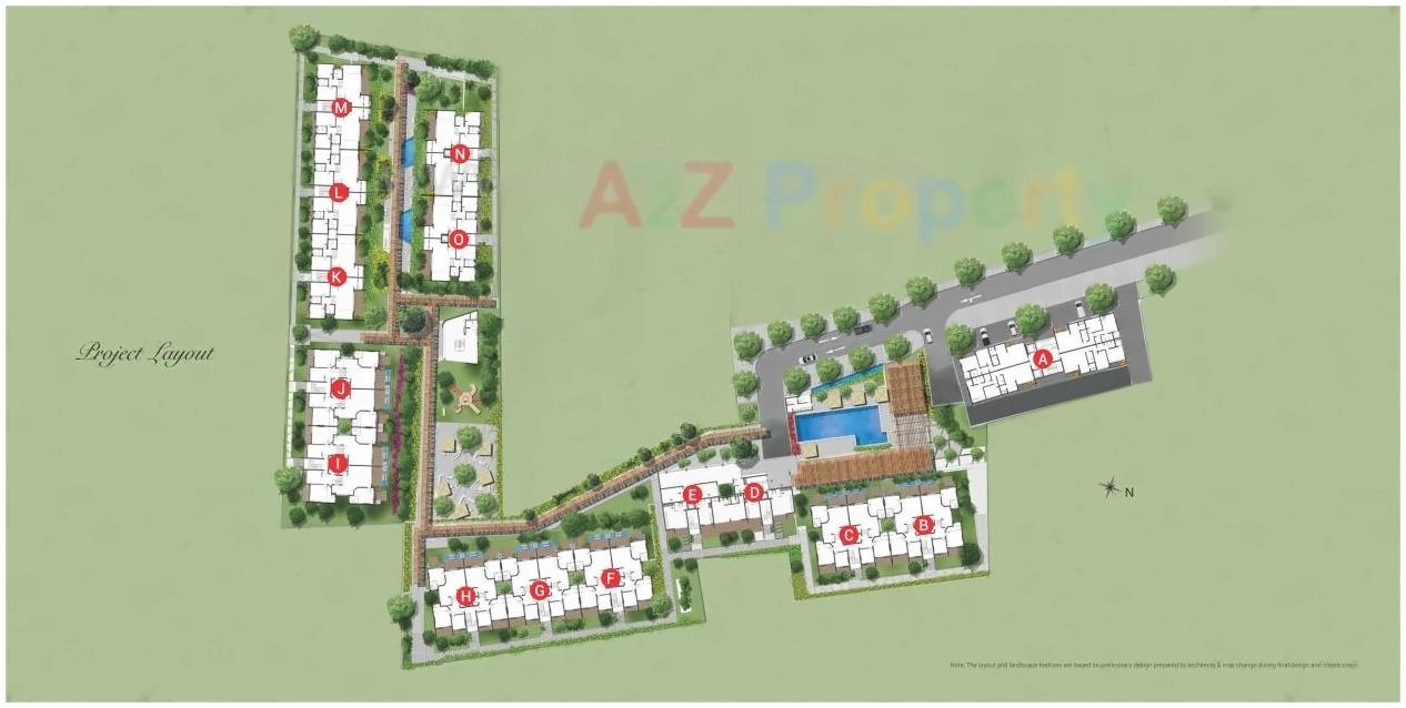 Layout of real estate project Rohan Leher located at Pune-m-corp, Pune, Maharashtra