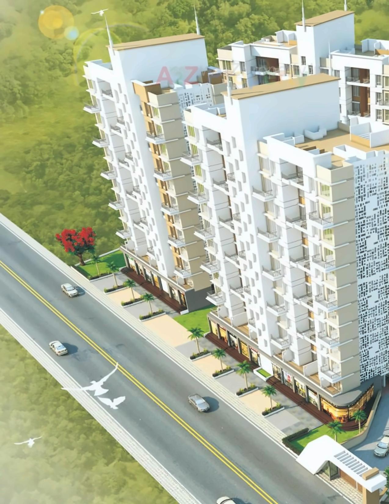 3D Elevation of real estate project Roshan One Wing C located at Varale, Pune, Maharashtra