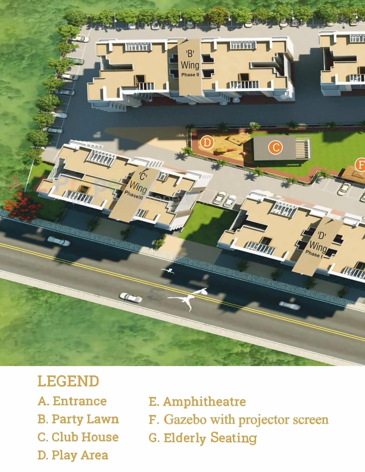 3D Elevation of real estate project Roshan One Wing C located at Varale, Pune, Maharashtra