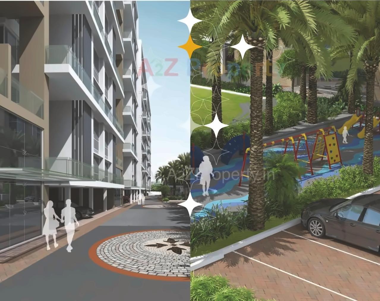 3D Elevation of real estate project Royal Entrada located at Wakad, Pune, Maharashtra