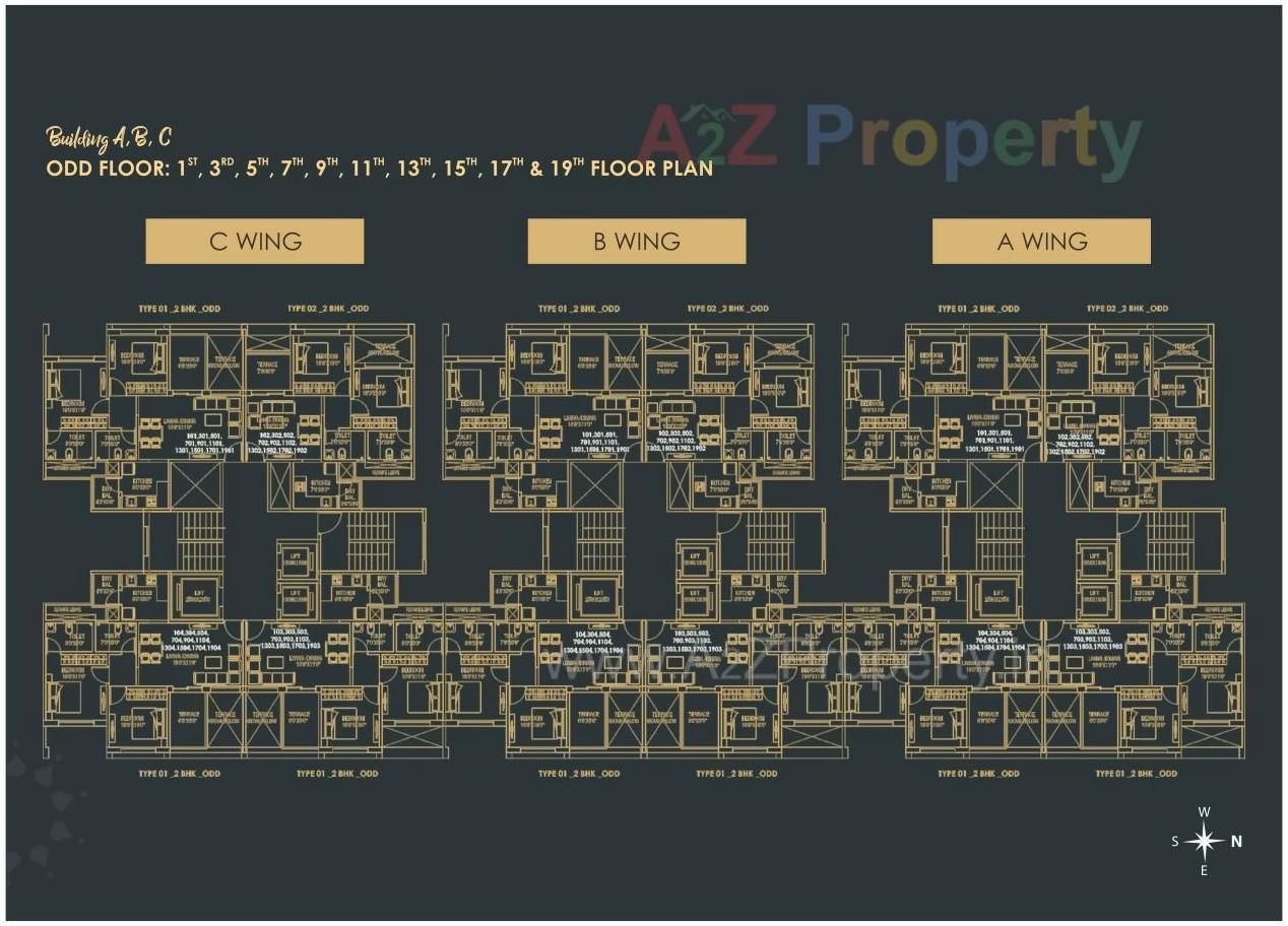 Layout of real estate project Royal Grande located at Wakad, Pune, Maharashtra