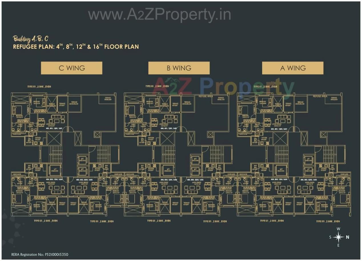 Layout of real estate project Royal Grande located at Wakad, Pune, Maharashtra