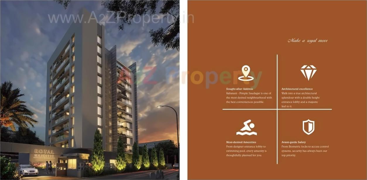 3D Elevation of real estate project Royal Majestic located at Pimpri-chinchawad-m-corp, Pune, Maharashtra