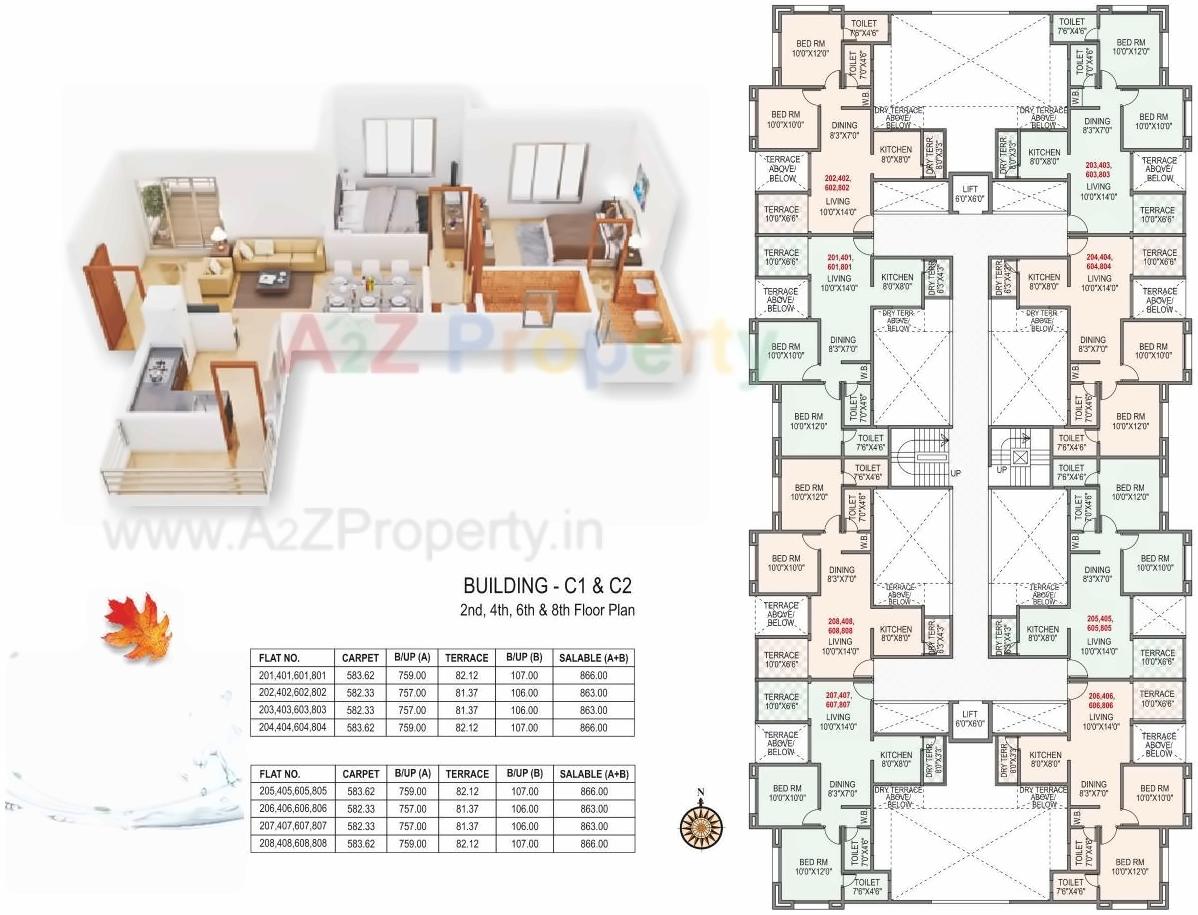 Layout of real estate project Royal Oak located at Wakad, Pune, Maharashtra