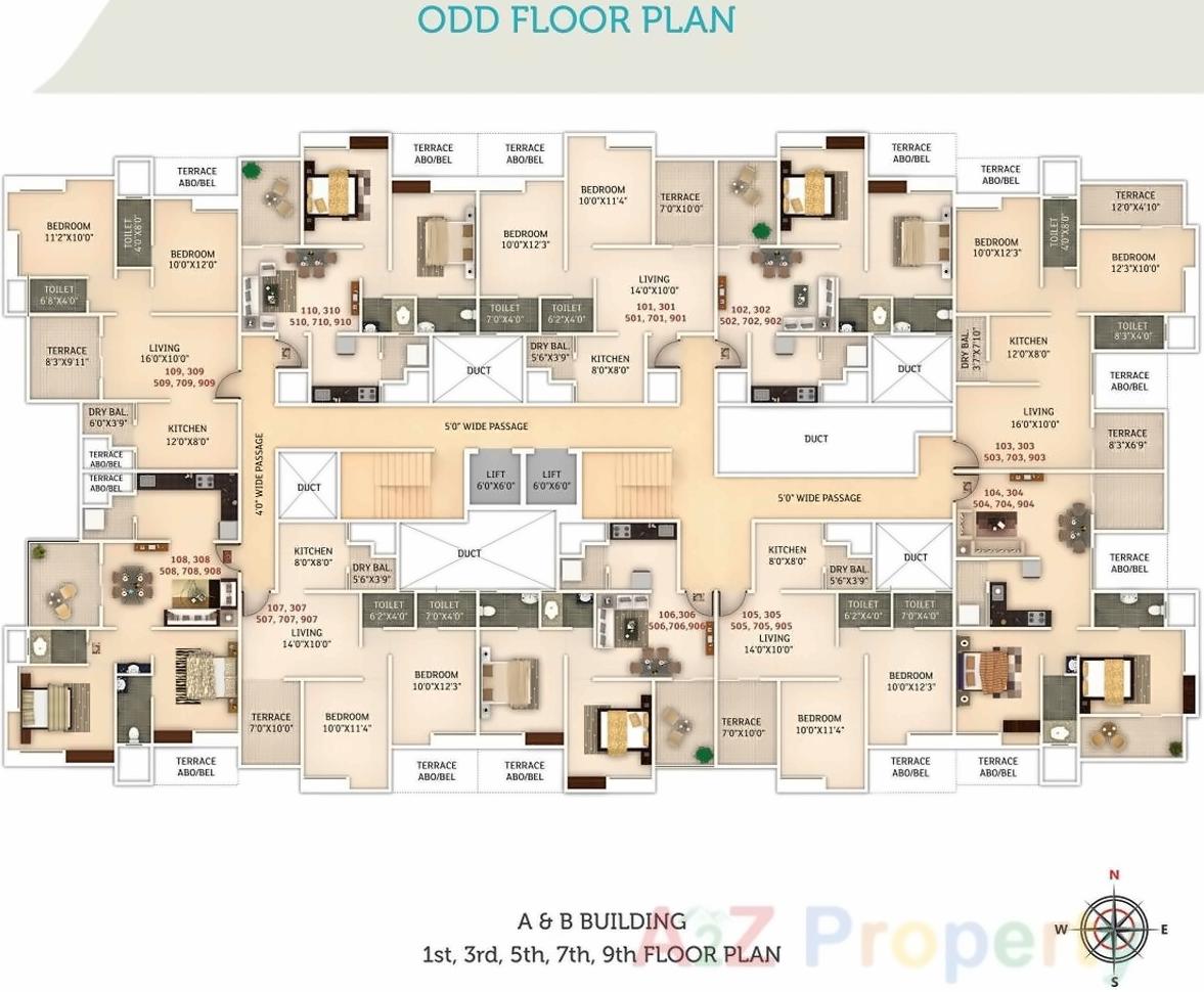 Layout of real estate project Royal Serene located at Mahalunge, Pune, Maharashtra