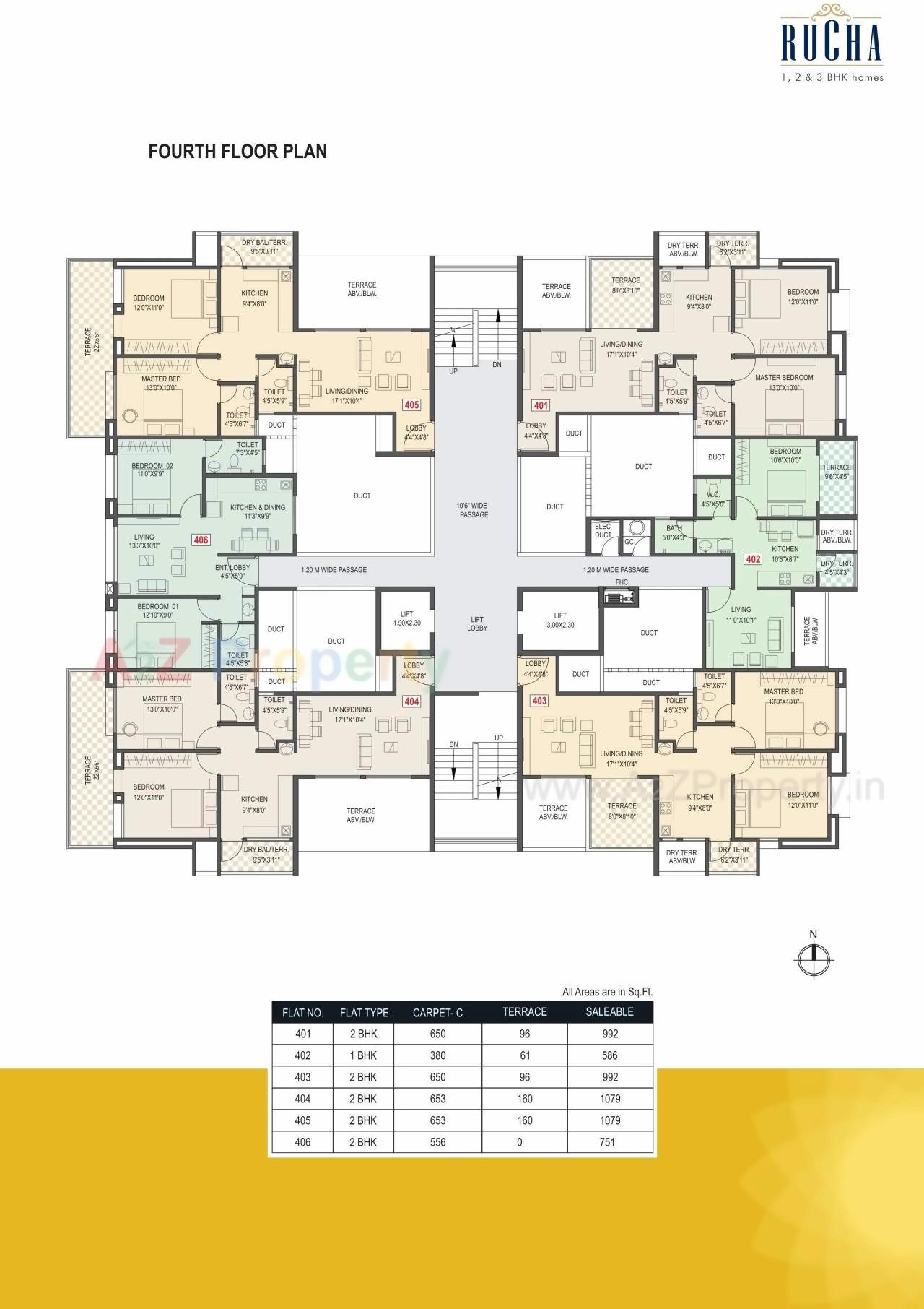 Layout of real estate project Rucha located at Punawale, Pune, Maharashtra