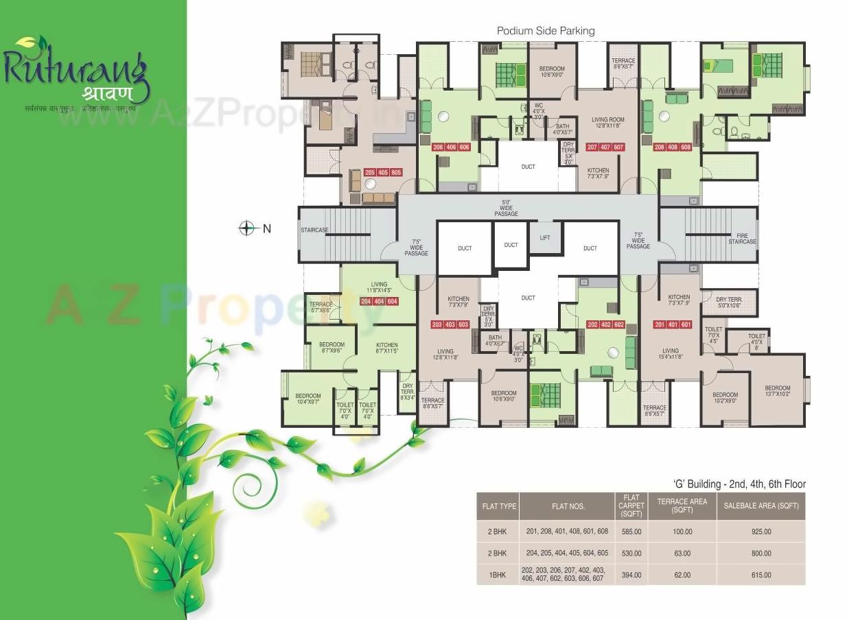 Layout of real estate project Ruturang Shravan located at Parvati, Pune, Maharashtra