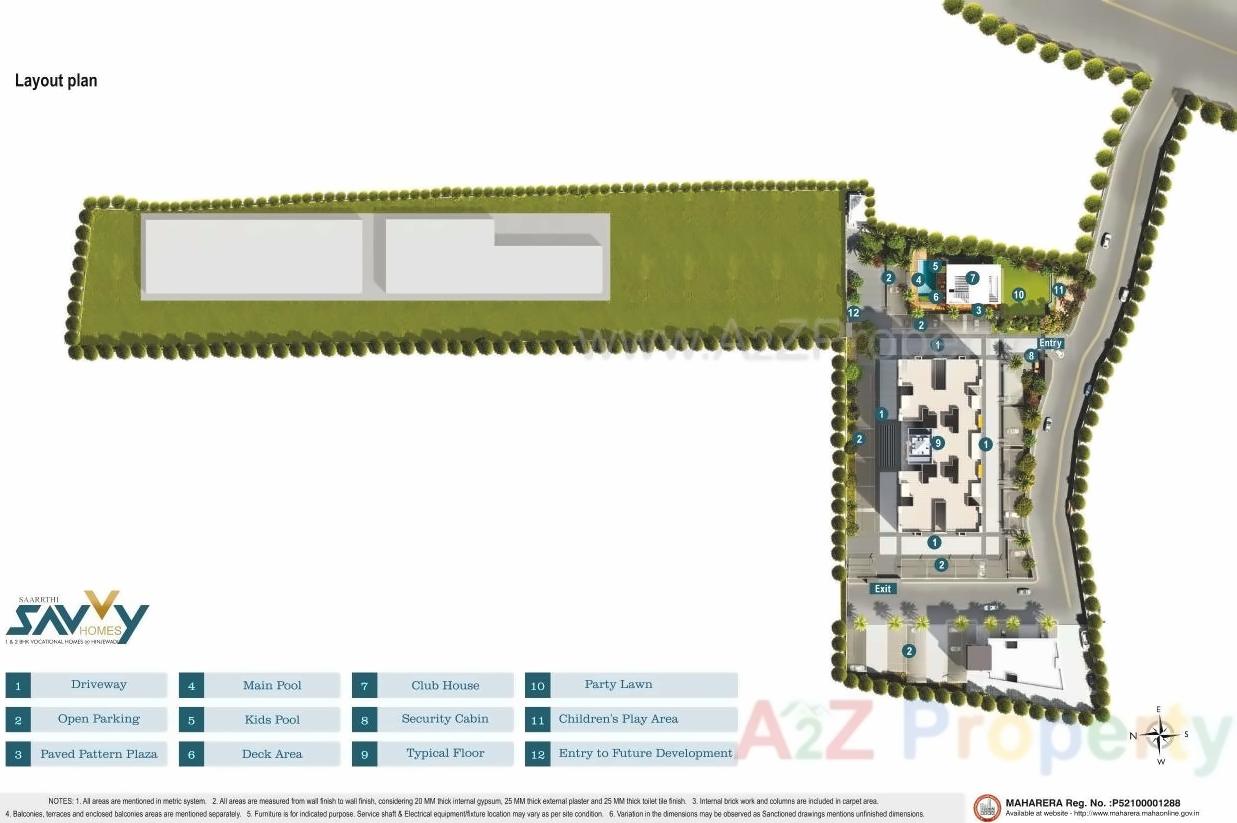 Layout of real estate project Saarrthi Savvy Homes located at Hinjavadi-ct, Pune, Maharashtra
