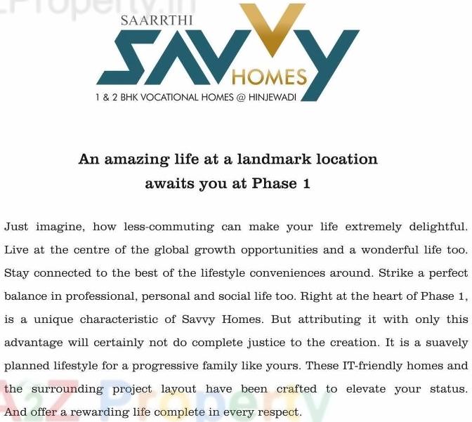  of real estate project Saarrthi Savvy Homes located at Hinjavadi-ct, Pune, Maharashtra