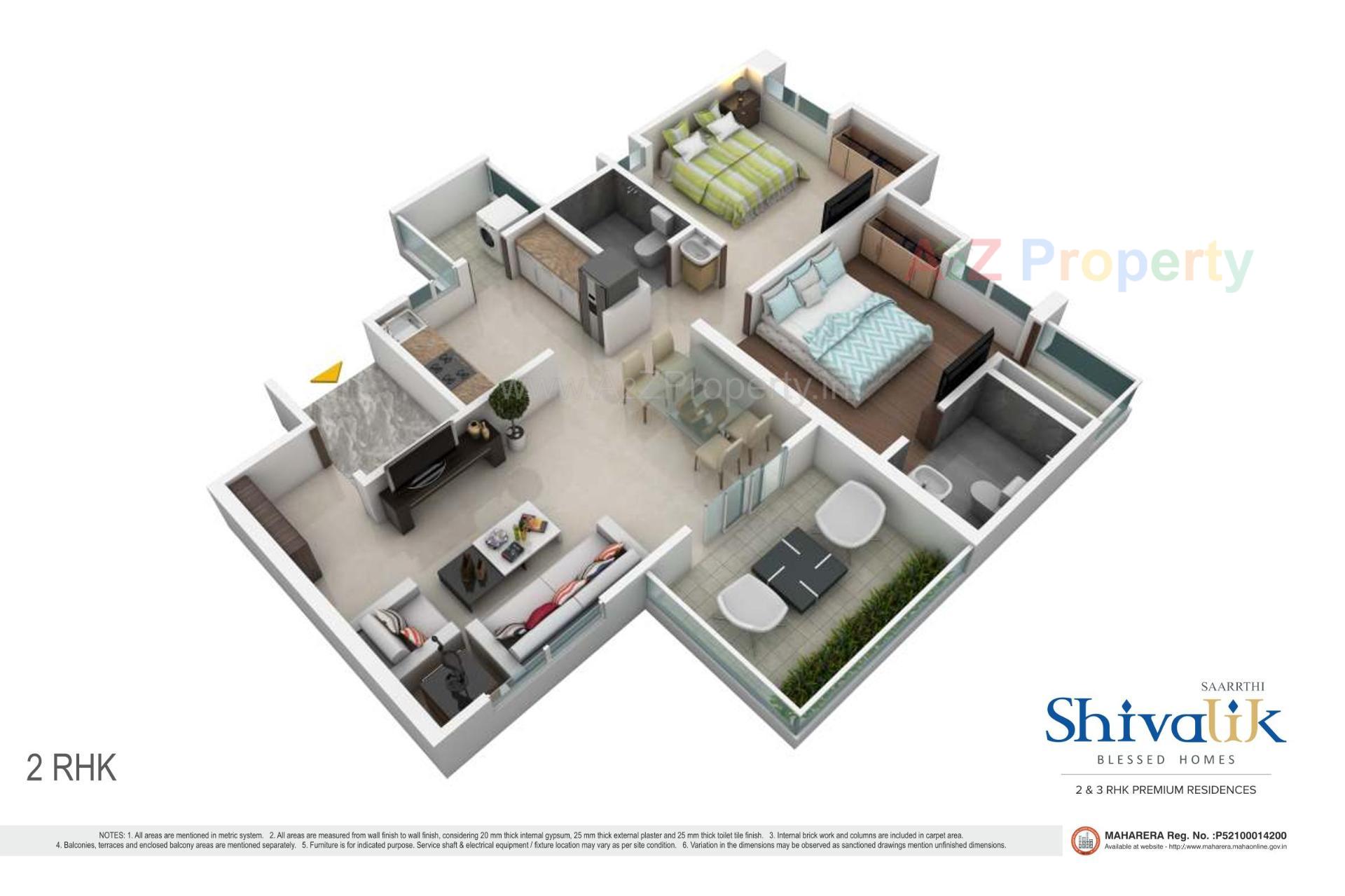 Layout of real estate project Saarrthi Shivalik located at Kothrud, Pune, Maharashtra