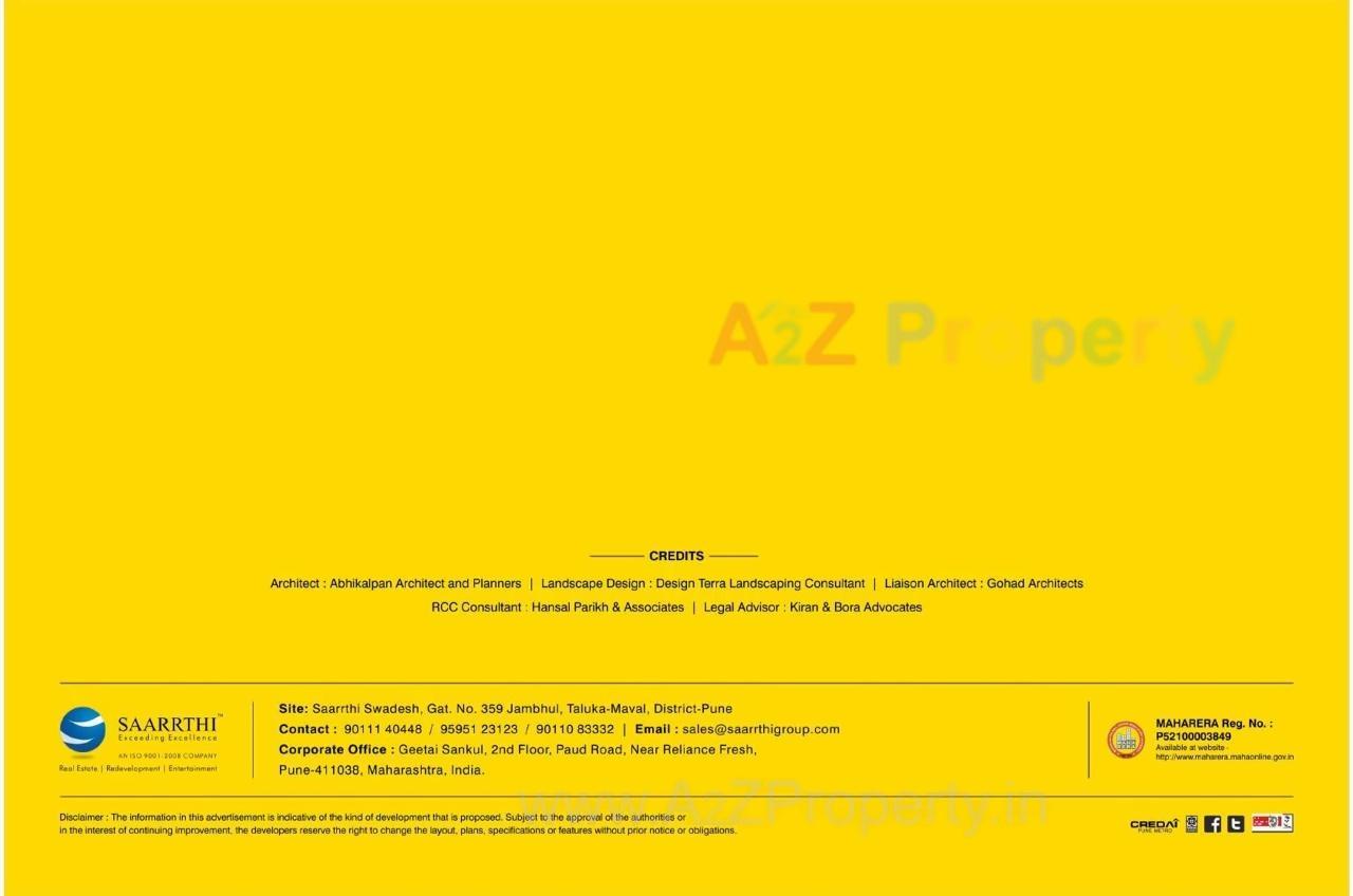  of real estate project Saarrthi Swadesh located at Jambhul, Pune, Maharashtra