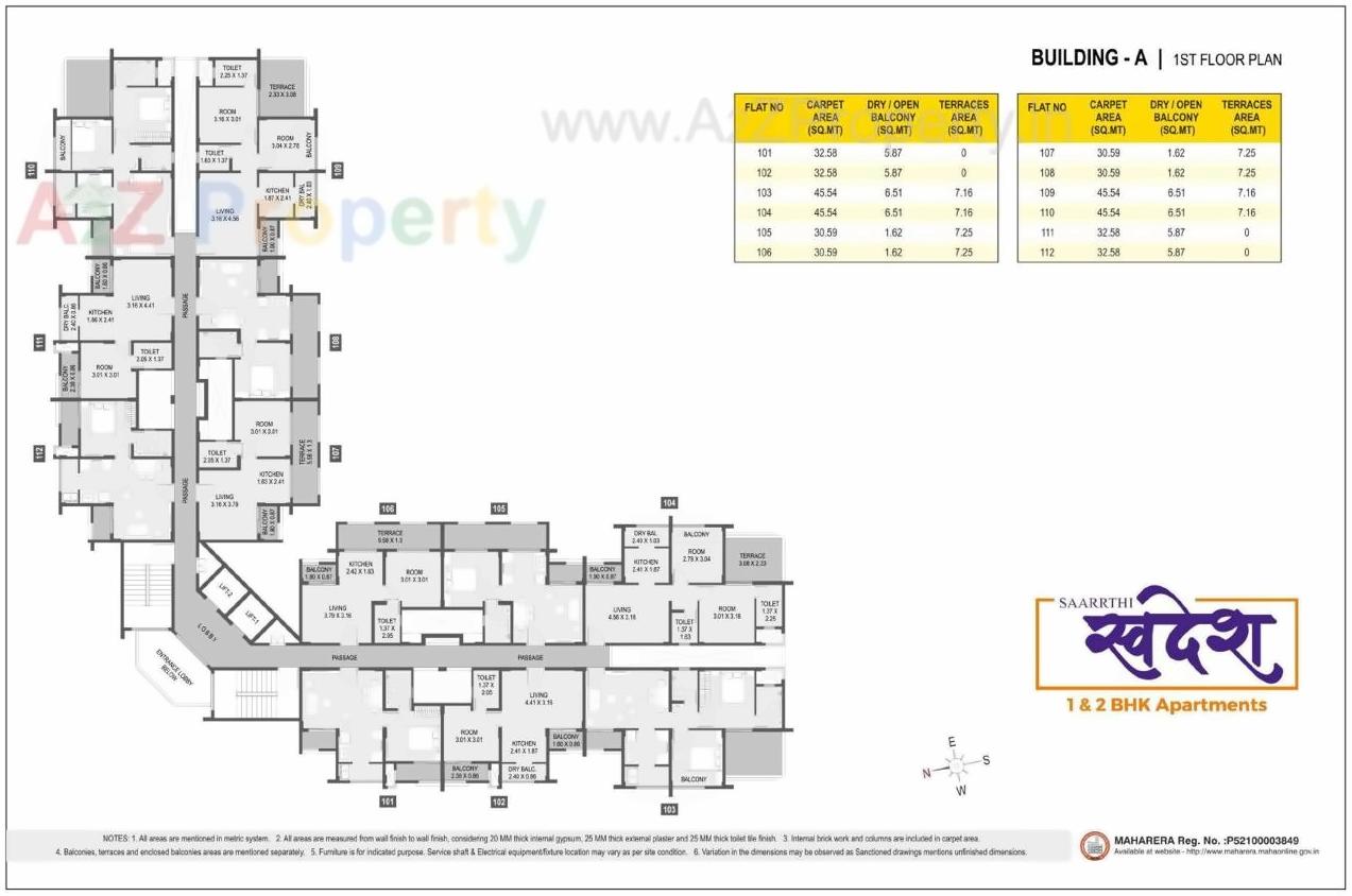 Layout of real estate project Saarrthi Swadesh located at Jambhul, Pune, Maharashtra